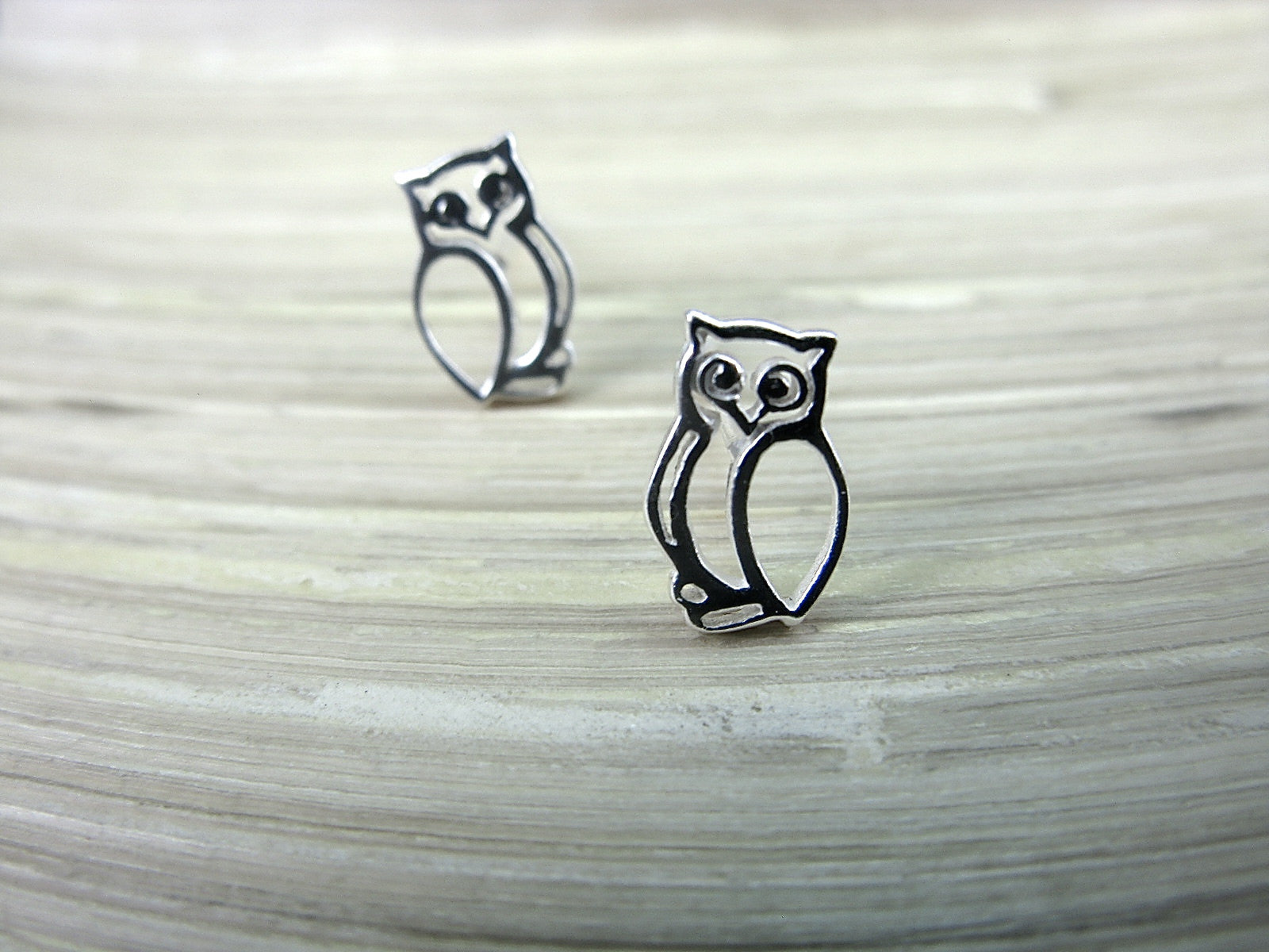 Owl Filigree 925 Sterling Silver Stud Earrings Stud Faith Owl - Faith Owl