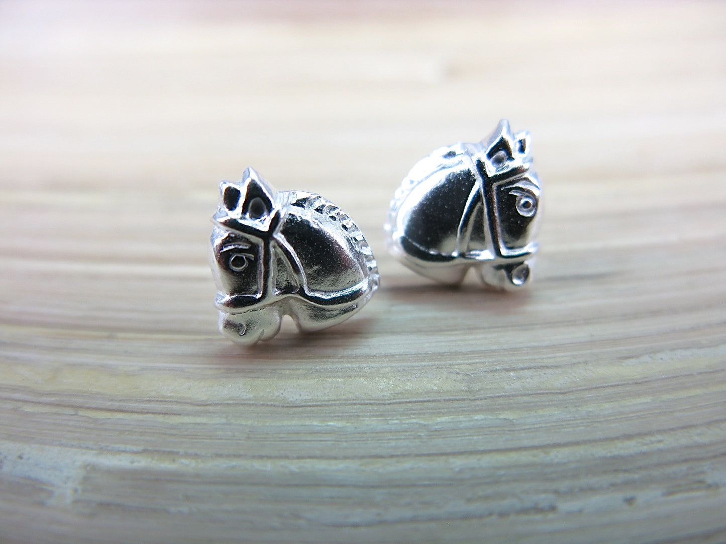 Horse Silver Stud 925 Sterling Silver Earrings Stud Faith Owl - Faith Owl