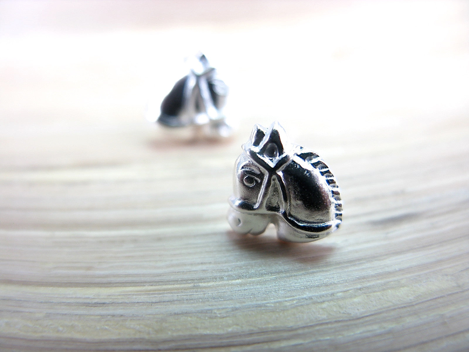 Horse Silver Stud 925 Sterling Silver Earrings Stud Faith Owl - Faith Owl