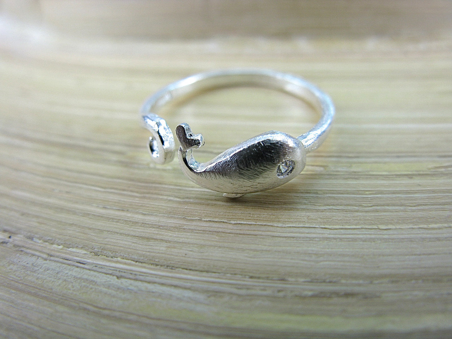 Whale Matt Look 925 Sterling Silver Ring Ring Faith Owl - Faith Owl