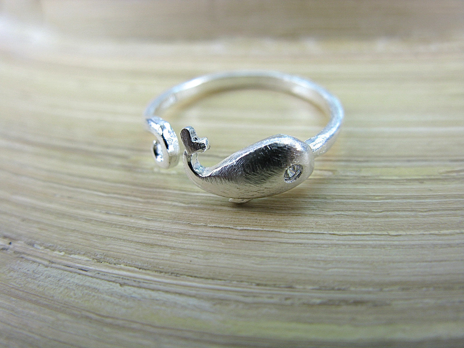 Whale Matt Look 925 Sterling Silver Ring Ring Faith Owl - Faith Owl