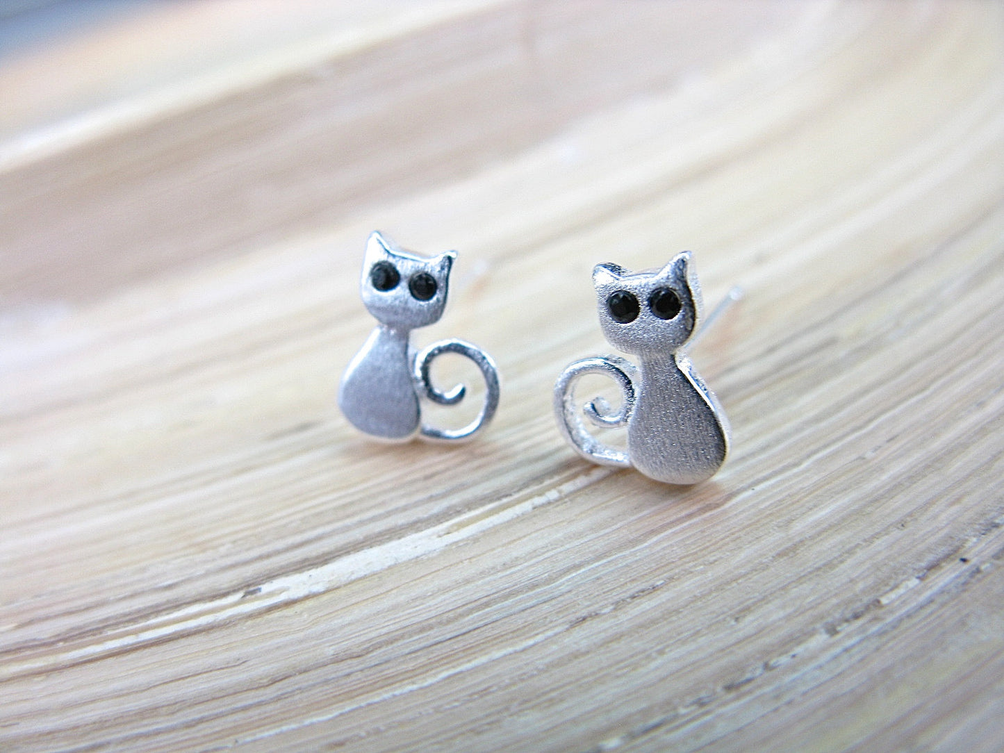 Cat 925 Sterling Silver Stud Earrings Stud - Faith Owl