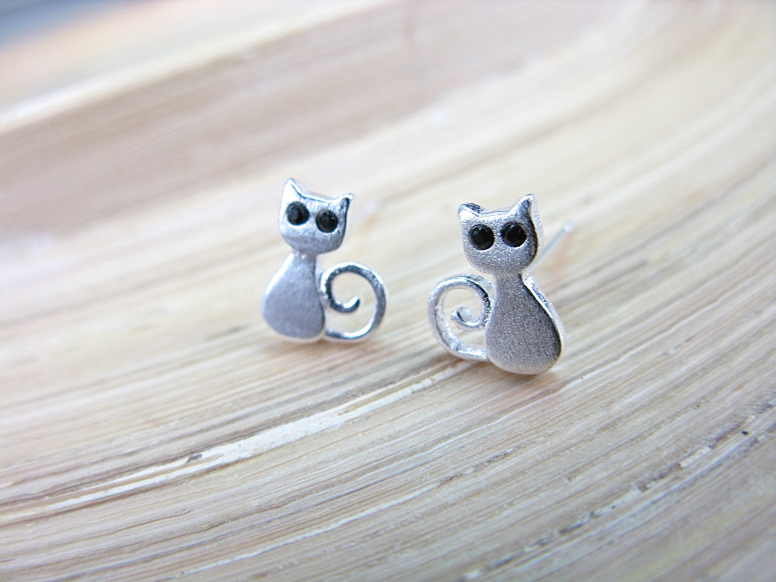 Cat 925 Sterling Silver Stud Earrings Stud - Faith Owl