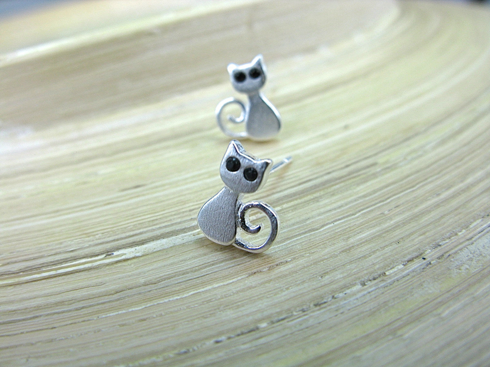 Cat 925 Sterling Silver Stud Earrings Stud - Faith Owl