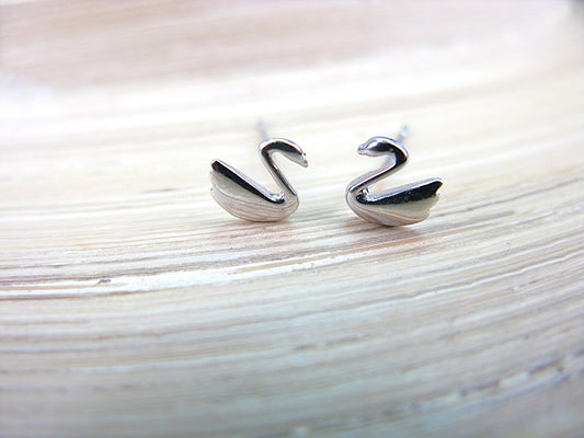 Swam 925 Sterling Silver Stud Earrings Stud Faith Owl - Faith Owl