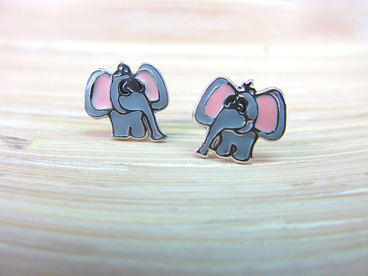 Elephant 925 Sterling Silver Stud Earrings Stud - Faith Owl