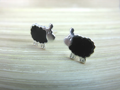 Sheep 925 Sterling Silver Stud Earrings Stud Faith Owl - Faith Owl