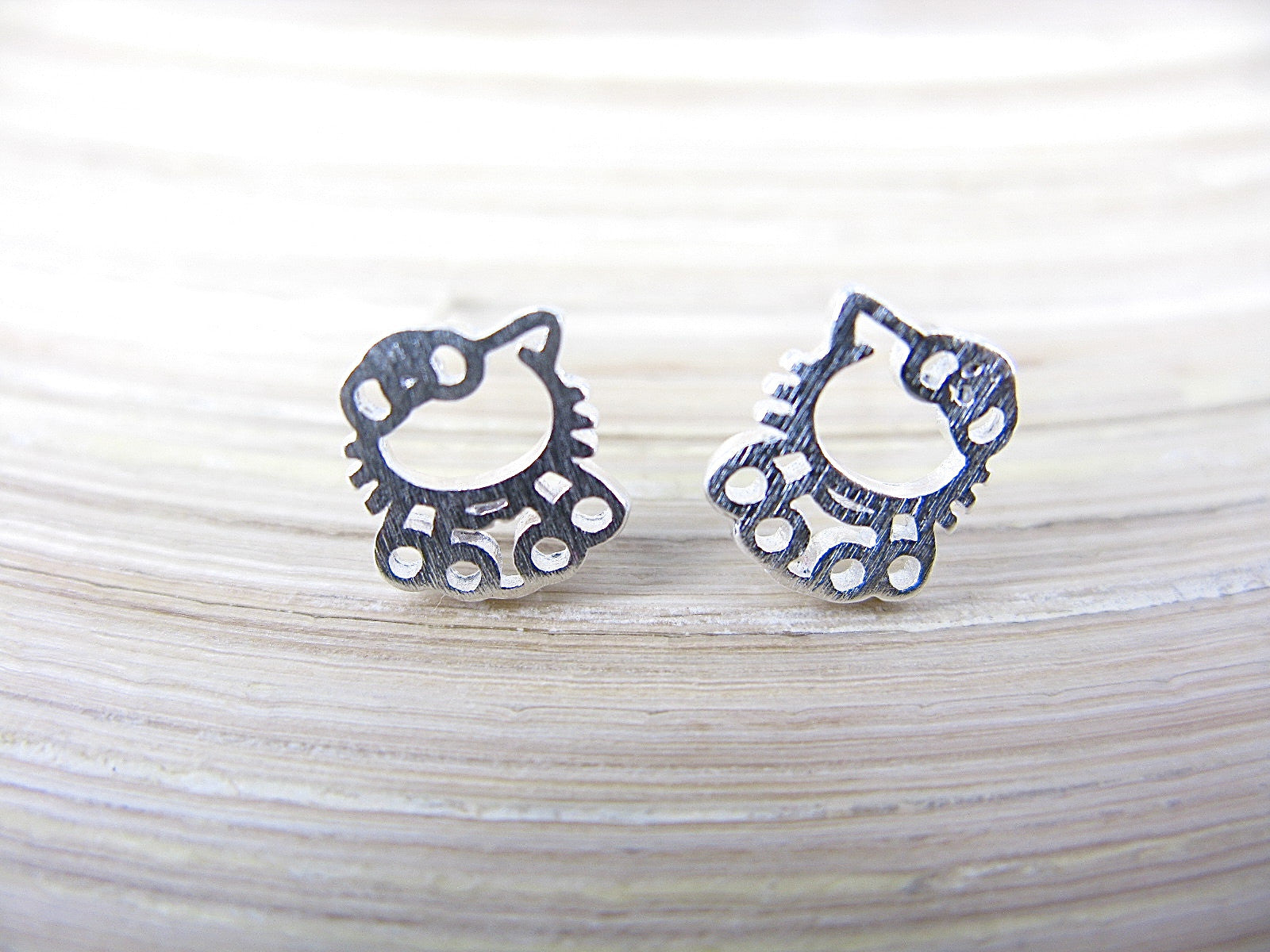 Cat 925 Sterling Silver Stud Earrings Stud - Faith Owl