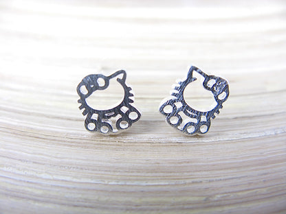 Cat 925 Sterling Silver Stud Earrings Stud - Faith Owl