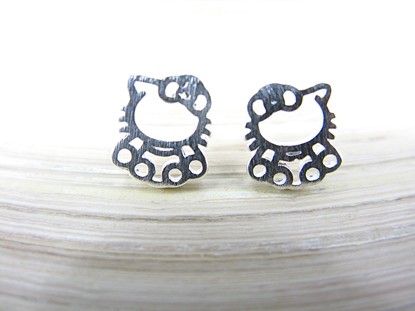 Cat 925 Sterling Silver Stud Earrings Stud - Faith Owl