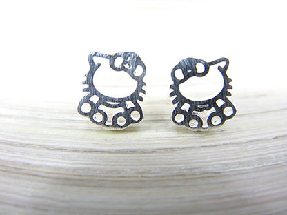 Cat 925 Sterling Silver Stud Earrings Stud - Faith Owl