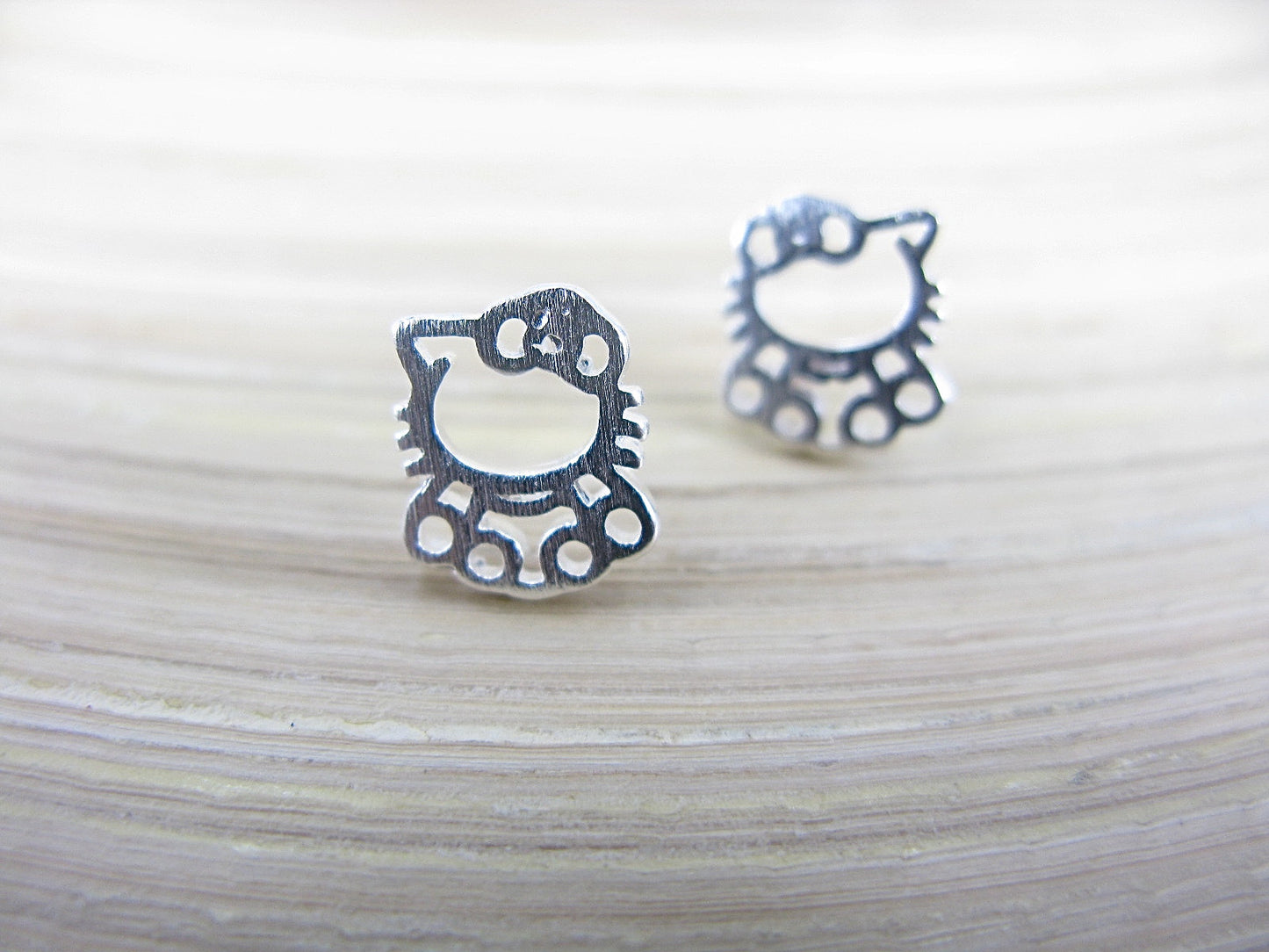 Cat 925 Sterling Silver Stud Earrings Stud - Faith Owl