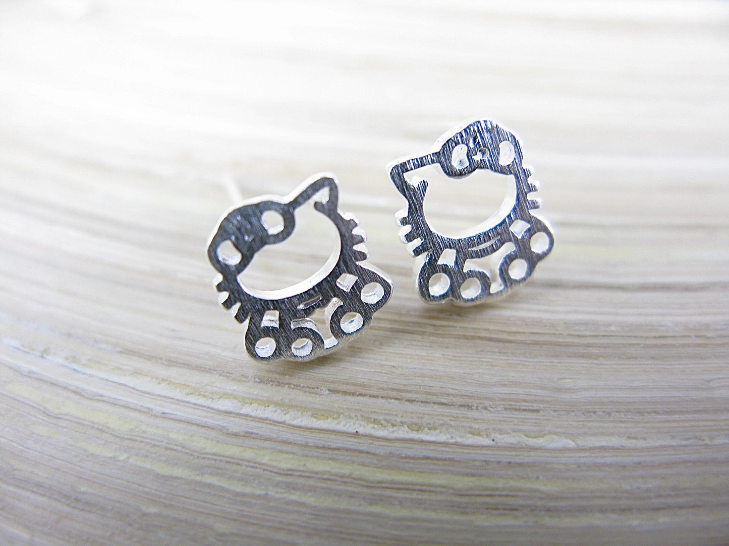 Cat 925 Sterling Silver Stud Earrings Stud - Faith Owl