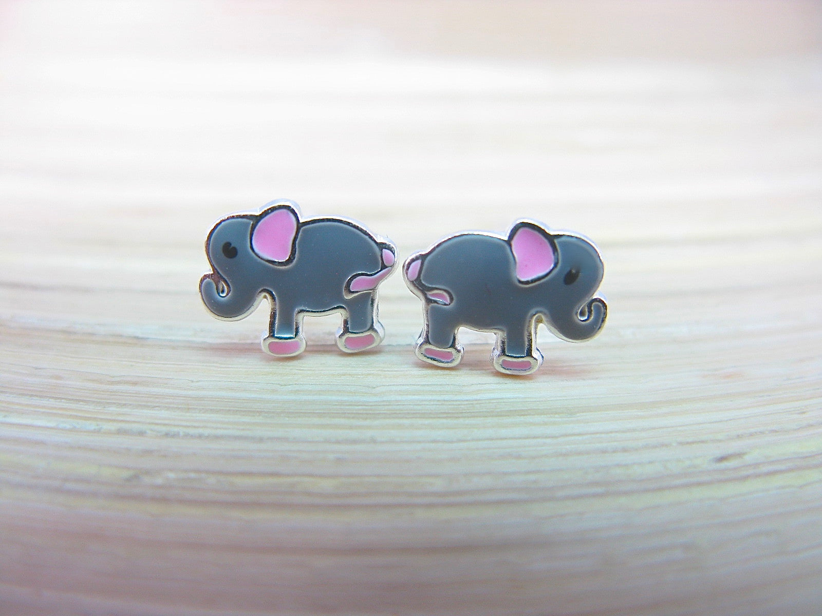 Elephant 925 Sterling Silver Stud Earrings Stud - Faith Owl