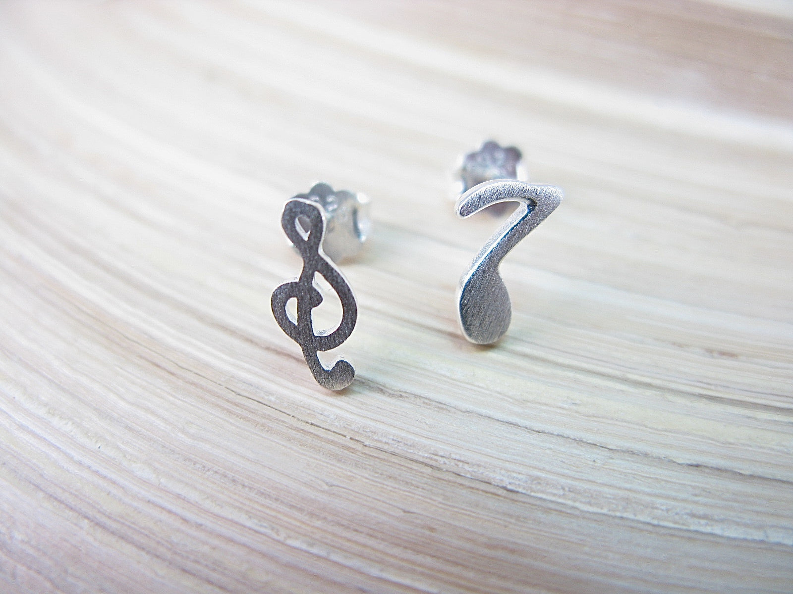Terble Clef Music Note 925 Sterling Silver Stud Earrings Stud Faith Owl - Faith Owl