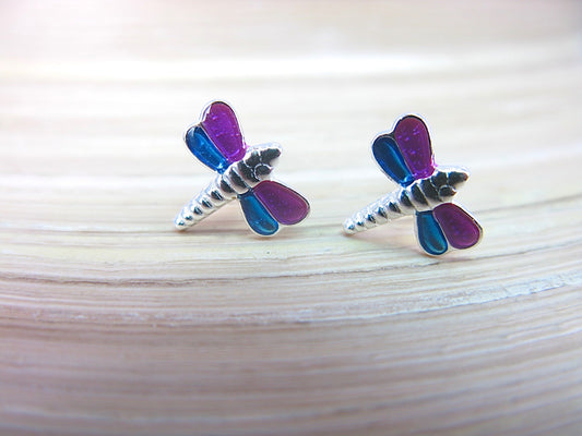 Dragonfly 925 Sterling Silver Stud Earrings Stud - Faith Owl