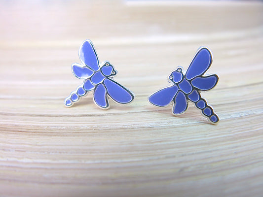 Dragonfly 925 Sterling Silver Stud Earrings Stud - Faith Owl