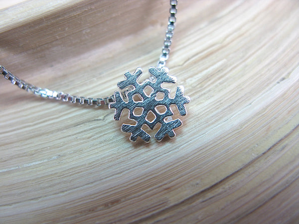 Snowflake 925 Sterling Silver Pendant Chain Necklace Necklace Faith Owl - Faith Owl