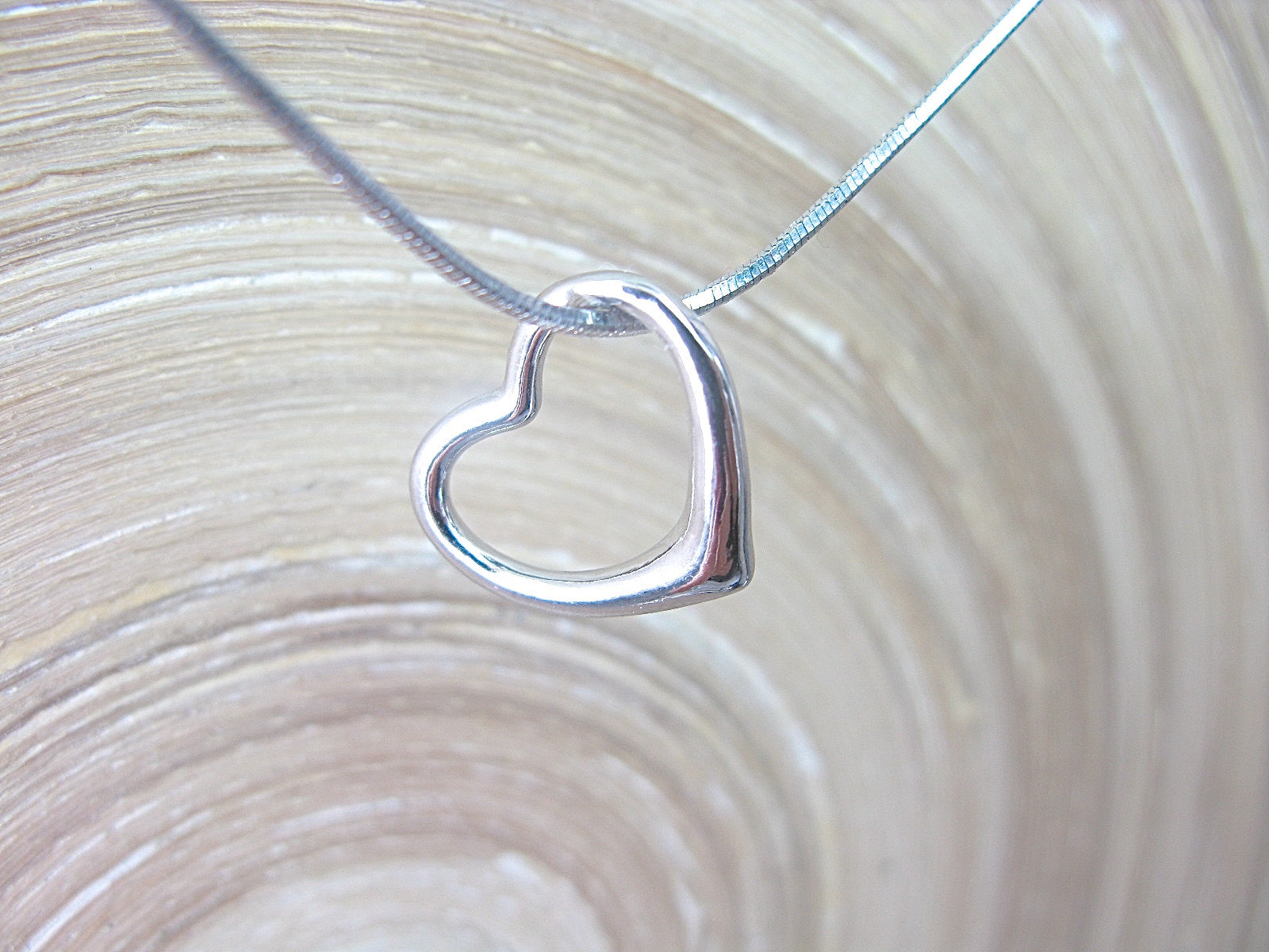 Heart 925 Sterling Silver Pendant Chain Necklace Necklace Faith Owl - Faith Owl