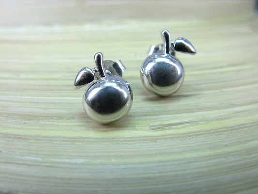 Apple Fruit 925 Sterling Silver Earrings Stud Stud - Faith Owl