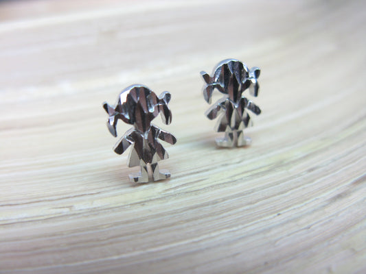 Little Girl 925 Sterling Silver Stud Earrings Stud Faith Owl - Faith Owl