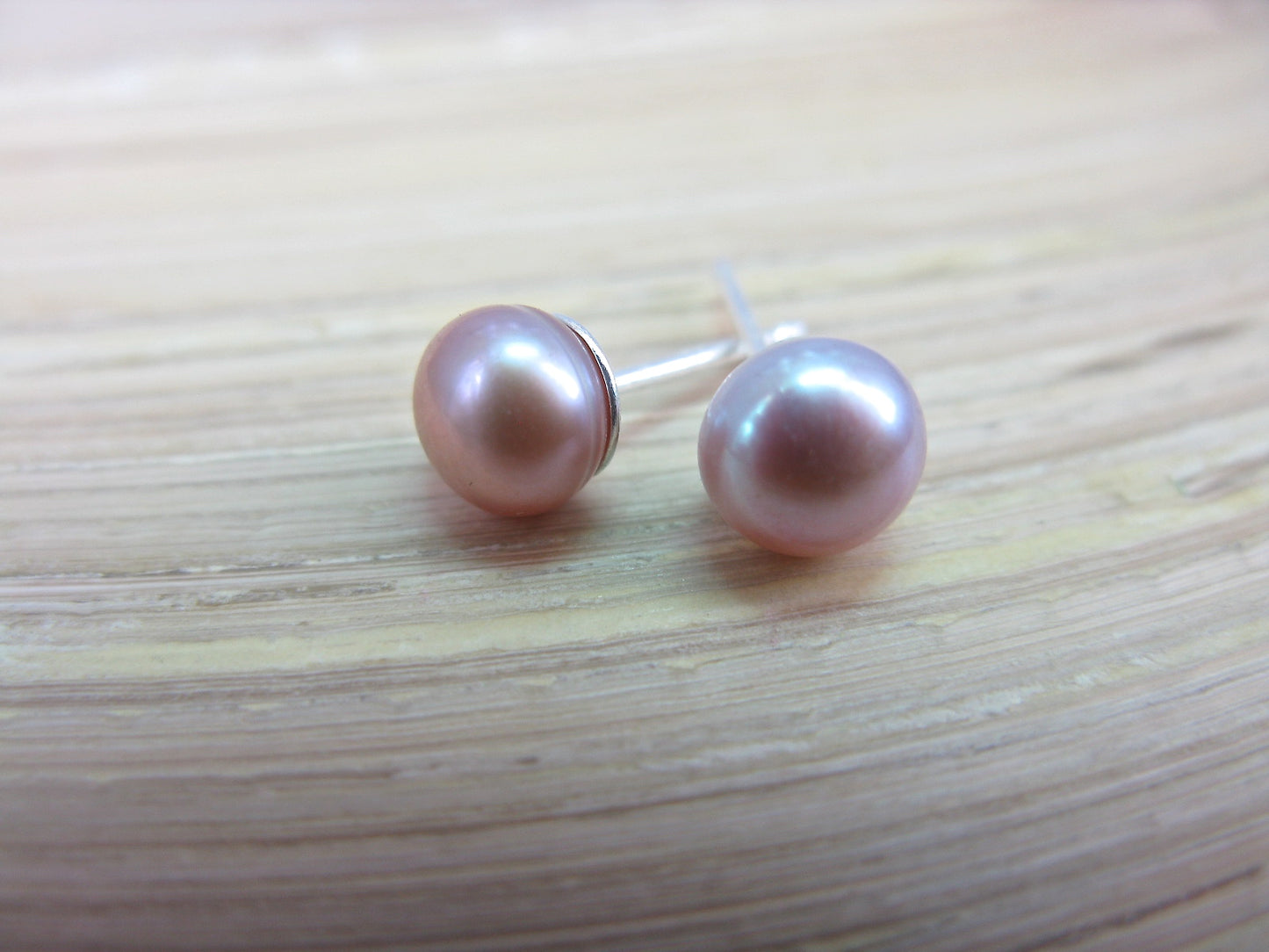 6mm Fresh Water Pearl 925 Sterling Silver Stud Earrings