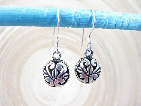Round Circel Filigree Lace Oxidized Earrings in 925 Sterling Silver Earrings Faith Owl - Faith Owl