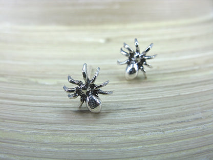 Spider Stud Earrings Insect 925 Sterling Silver Stud Faith Owl - Faith Owl