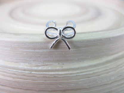 Bow Ribbon 925 Sterling Silver Ear Cuff Earrings - Faith Owl