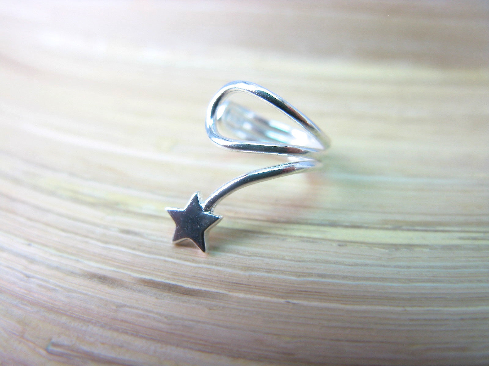 Star 925 Sterling Silver Ear Cuff