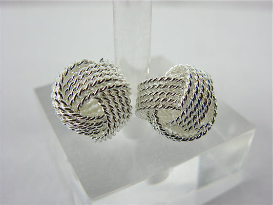 Knot Silver Stud Earrings Stud Faith Owl - Faith Owl