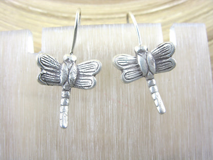 Dragonfly Tribal 925 Sterling Silver Ear Wire Earrings Earrings - Faith Owl