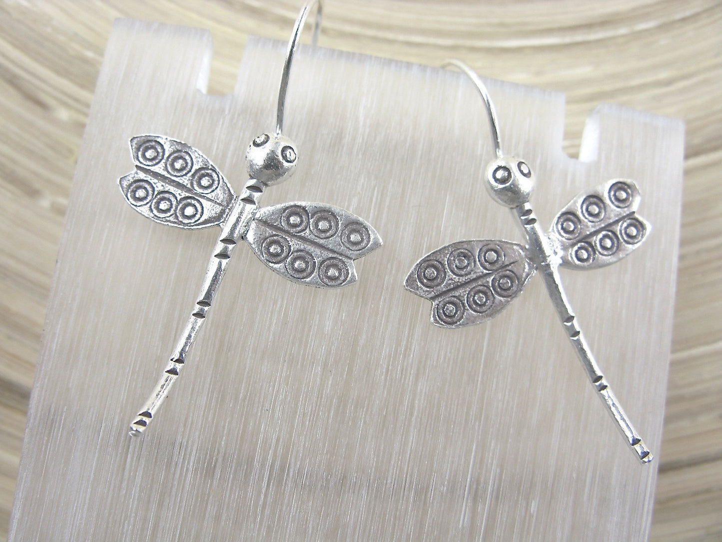 Dragonfly Tribal 925 Sterling Silver Ear Wire Earrings Earrings Faith Owl - Faith Owl