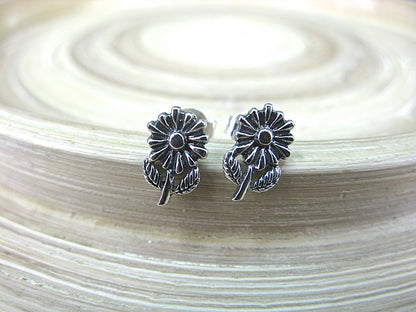 Sunflower Stud Earrings in 925 Sterling Silver Stud Faith Owl - Faith Owl