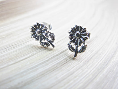 Sunflower Stud Earrings in 925 Sterling Silver Stud Faith Owl - Faith Owl