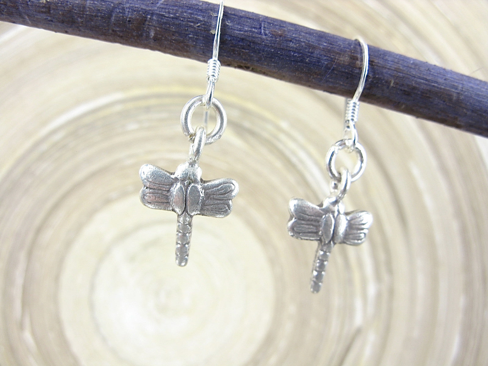 Dragonfly Tribal Dangle 925 Sterling Silver Earrings Earrings - Faith Owl