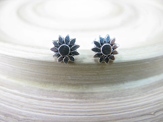 Sunflower Stud Earrings in 925 Sterling Silver Stud Faith Owl - Faith Owl