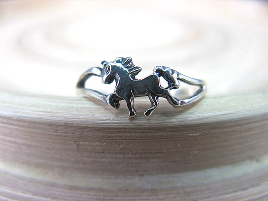 Unicorn Horse Ring in 925 Sterling Silver Ring Faith Owl - Faith Owl