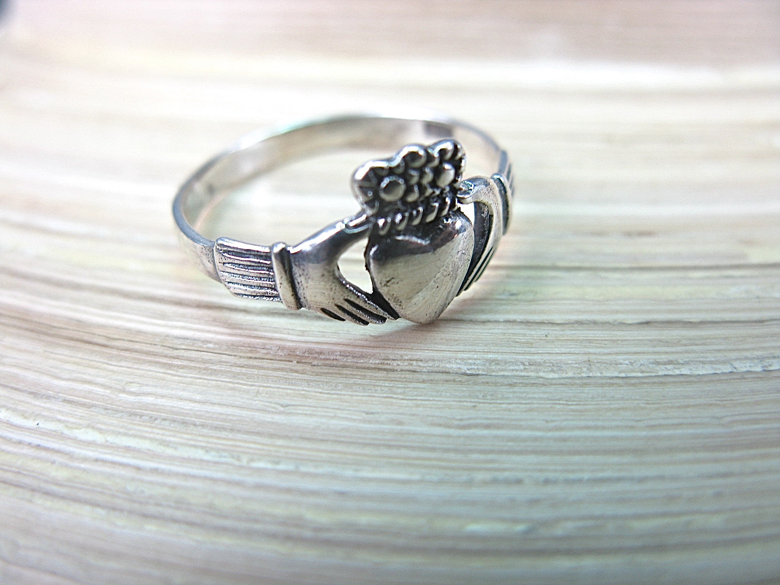 Claddagh Ring in 925 Sterling Silver Ring - Faith Owl