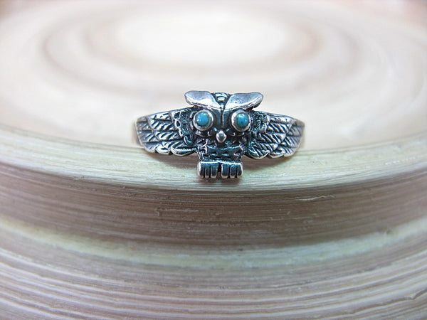 Owl Ring Turquoise in  925 Sterling Silver Ring Faith Owl - Faith Owl