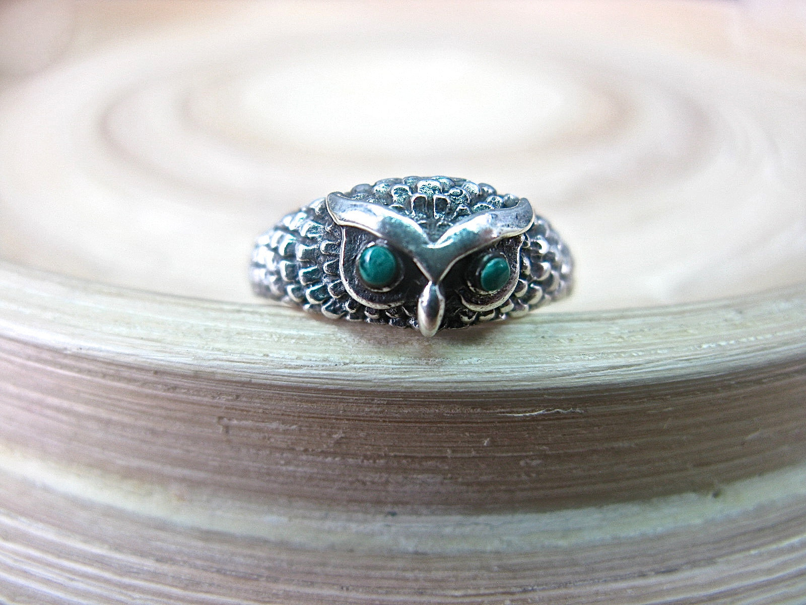 Owl Ring Turquoise in 925 Sterling Silver Ring Faith Owl - Faith Owl