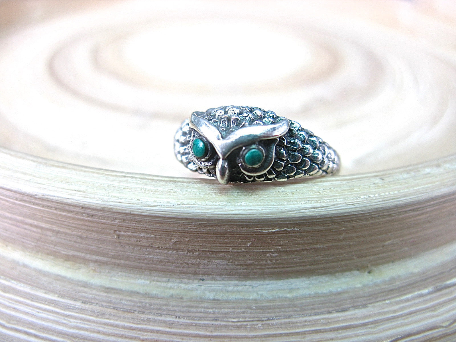 Owl Ring Turquoise in 925 Sterling Silver Ring Faith Owl - Faith Owl
