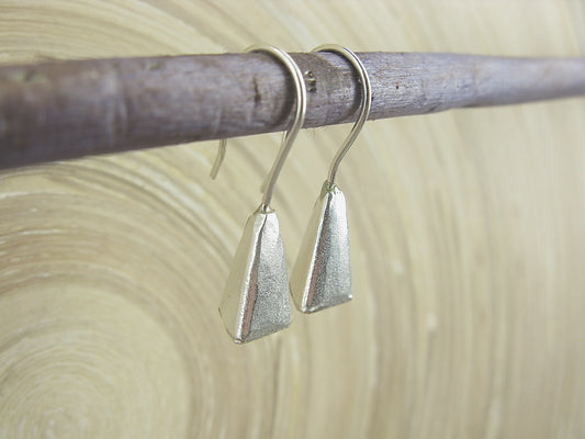 Triangle Cylinder Tribal 925 Sterling Silver Ear Wire Earrings Earrings Faith Owl - Faith Owl