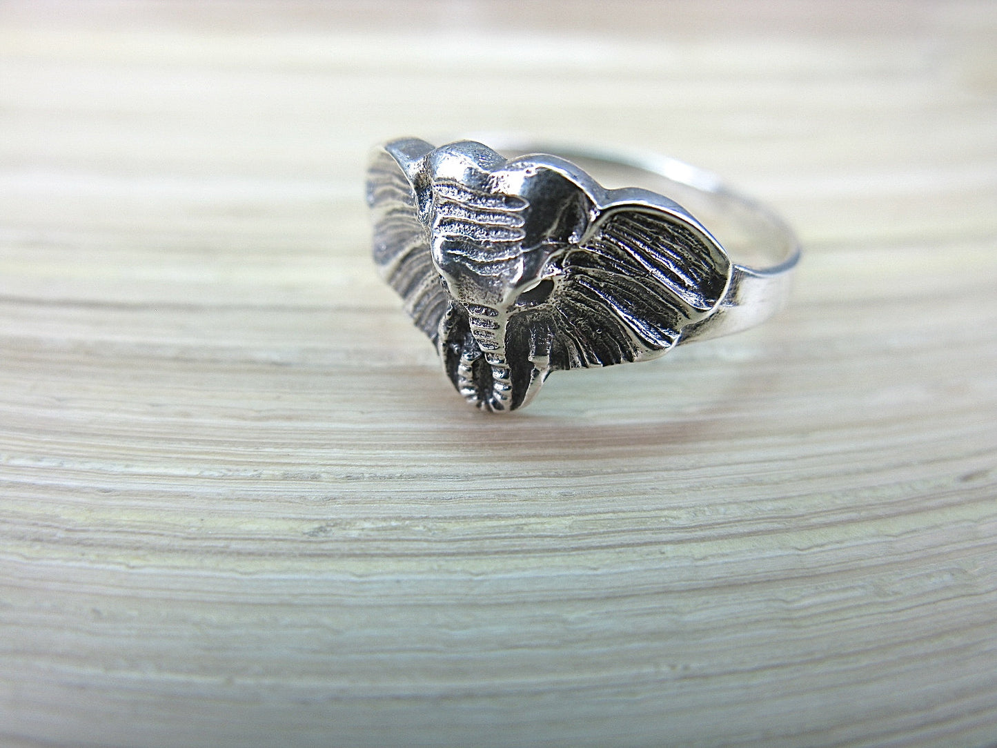 Elephant Ring in 925 Sterling Silver Ring - Faith Owl