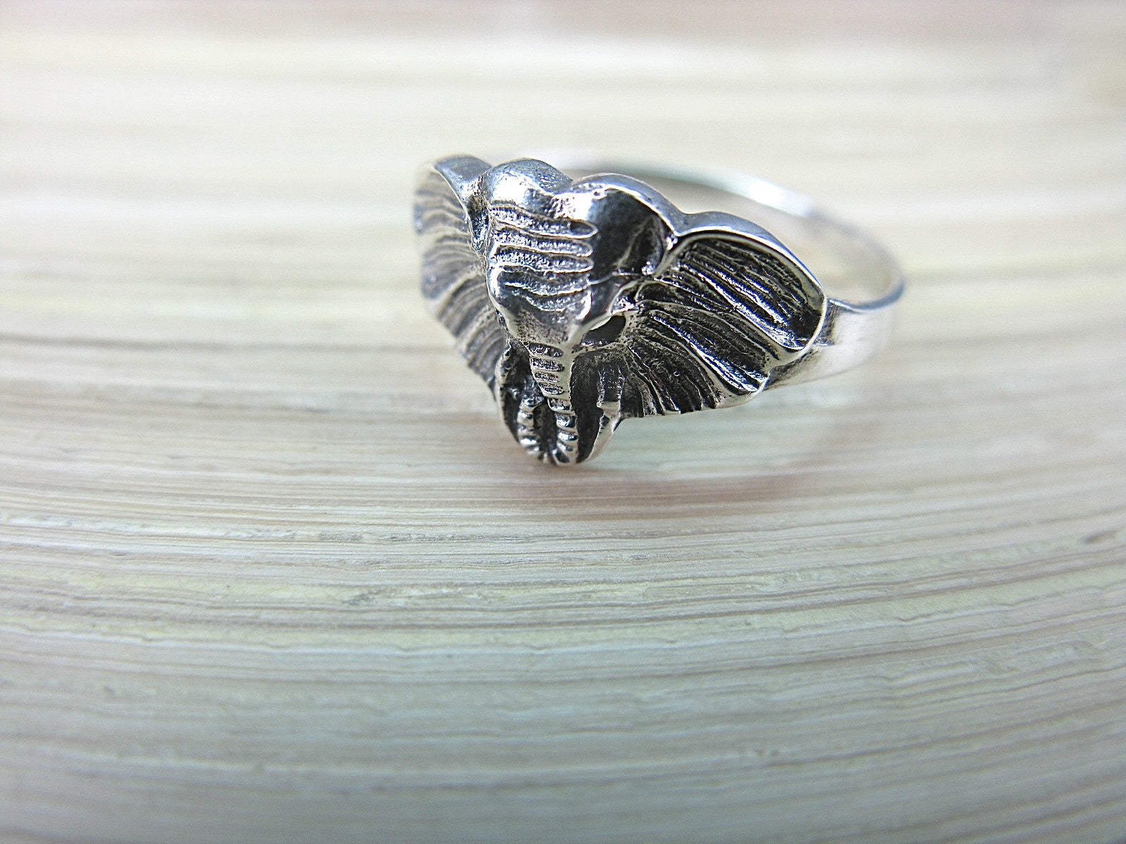 Elephant Ring in 925 Sterling Silver Ring - Faith Owl