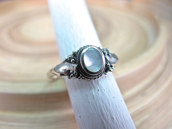 Mother of Pearl Ring Bohemian Jewelry in 925 Sterling Silver Ring Faith Owl - Faith Owl