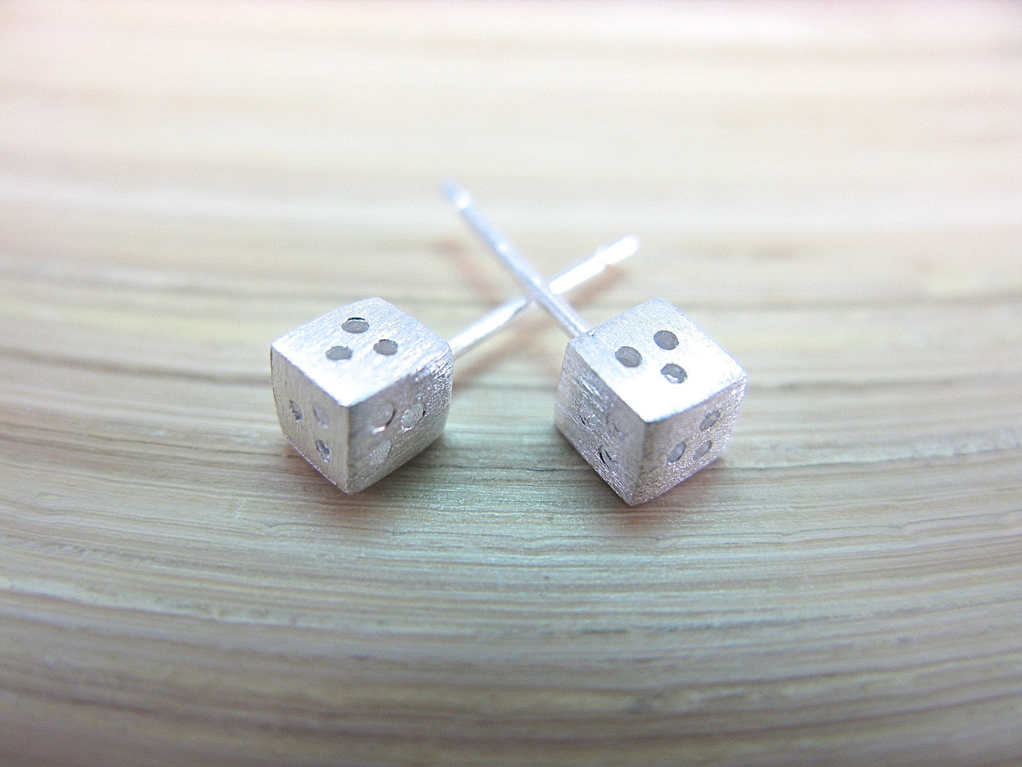 Dice Earrings in 925 Sterling Silver Stud - Faith Owl