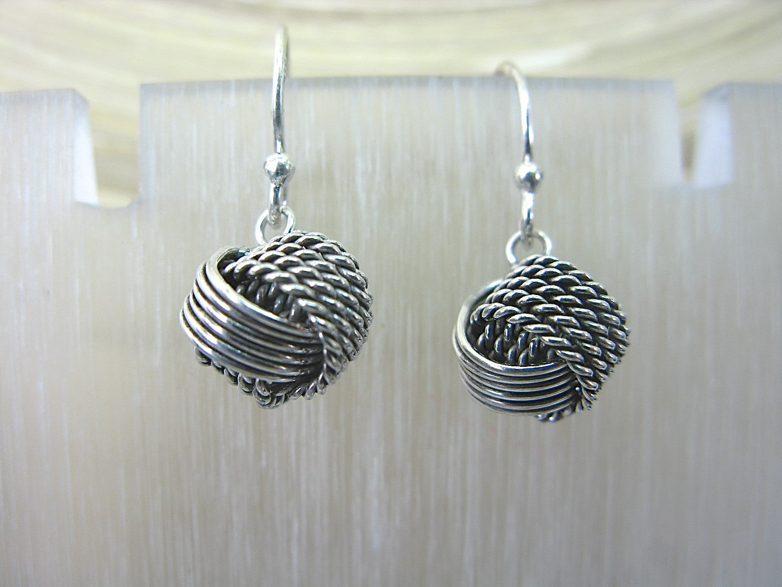 Knot Dangle 925 Sterling Silver Earrings Earrings - Faith Owl