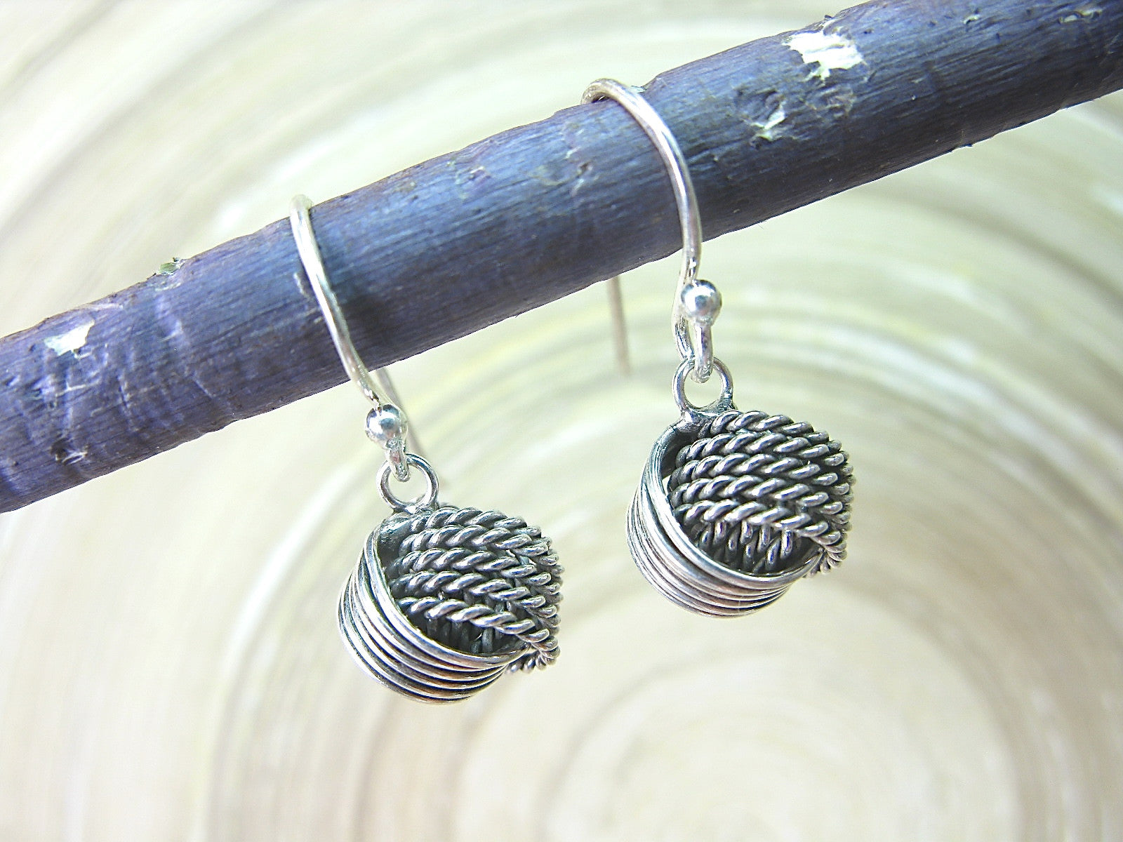 Knot Dangle 925 Sterling Silver Earrings Earrings - Faith Owl