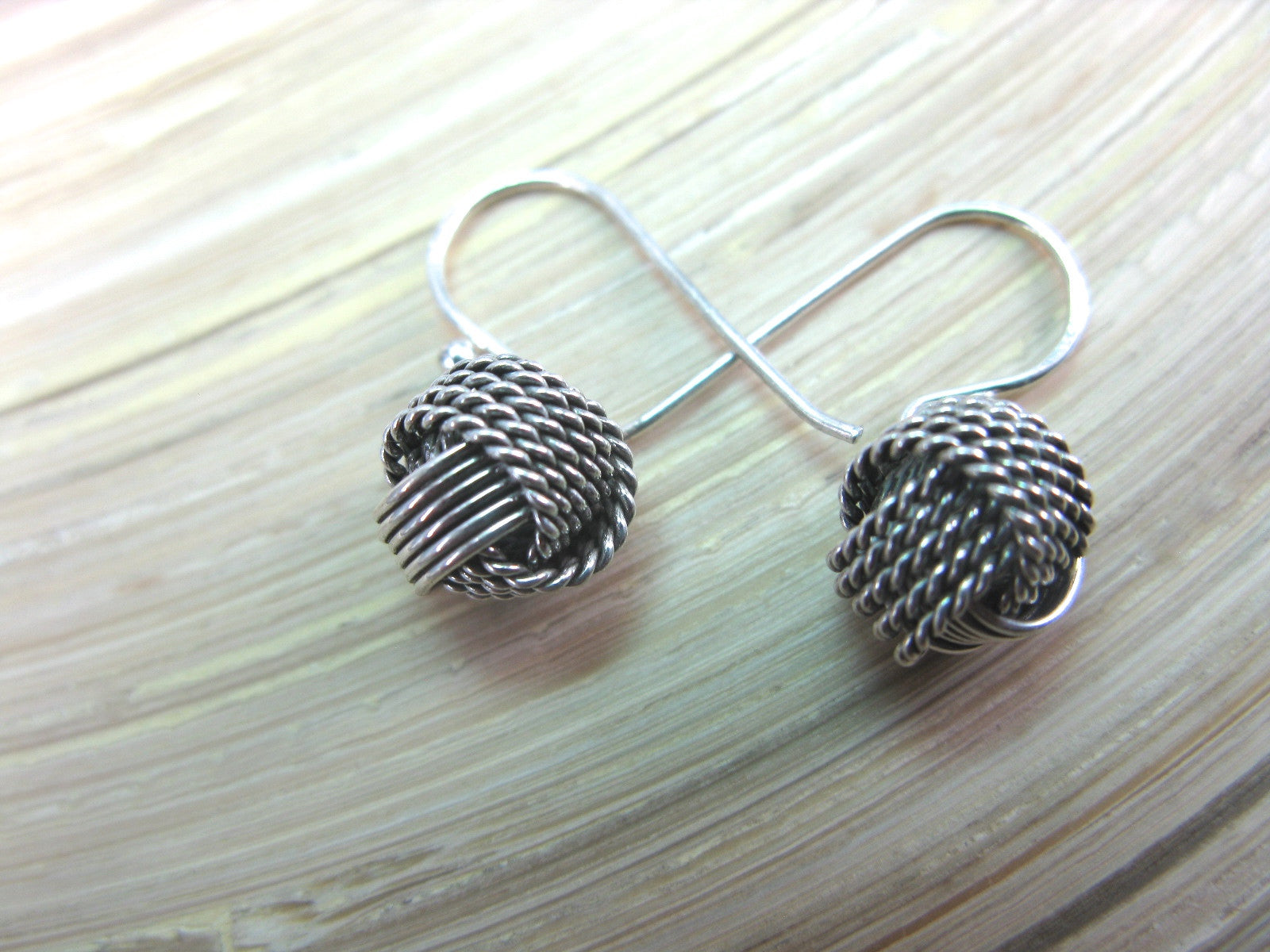 Knot Dangle 925 Sterling Silver Earrings Earrings Faith Owl - Faith Owl